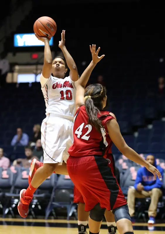 Diara Moore added 20 points in the Rebels win over Austin Peay to close non-conference action.