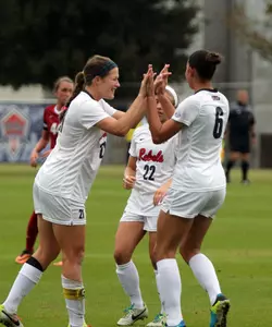 Mandy McCalla (left) and Rafaelle Souza (right) were named All-South Region first team selections by the NSCAA.