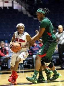 Valencia McFarland posted her fourth game of 20 or more points in Ole Miss' win over Mississippi Valley.