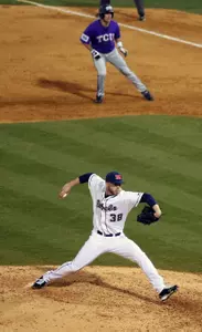 Brett Huber picked up his 27th career save on Friday night in a 1-0 win over TCU.