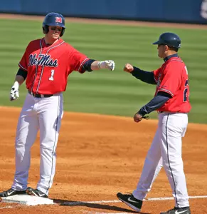 Preston Overbey hit his first grand slam to help Ole Miss defeat Arkansas 7-1 on Friday night.