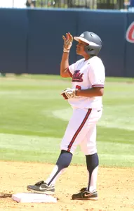 Freshman Bri Payne hit an RBI double in the top of the second.