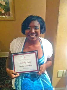 Courtney Cunningham was presented with the Leadership Award at the civil engineering banquet May 2.
