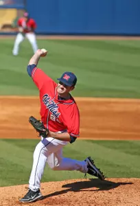 Sam Smith worked 5.0 innings for the Rebels in the start in an elimination game in the NCAA Tournament.