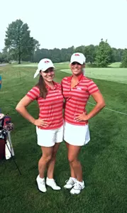 Kathryn Fowler and Stani Schiavone are tied for 14th after Tuesday's opening round at the Pure Silk Women's Collegiate Team Championship.