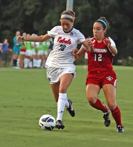 Olivia Harrison scored one of the Rebels' five goals on Sunday night at UAB.
