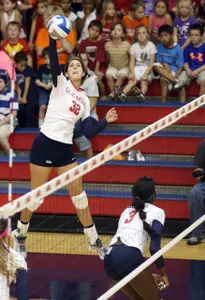 Senior Kara Morgan had eight kills, three service aces and five digs vs. Grambling State.