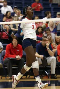 Sophomore Ty Laporte had a team-high 13 kills and was named to the all-tournament team.