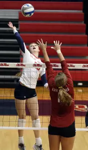 Freshman Melanie Crow had a team-high 11 kills in her first SEC match.