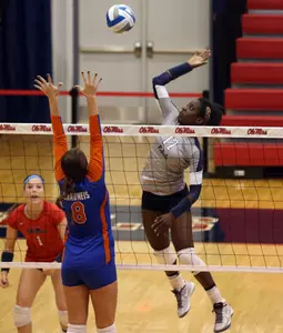 Junior Marie-Pierre Bakima had five kills against No. 3 Florida on Sunday afternoon.
