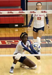 Marie-Pierre Bakima had 13 kills and nine digs Saturday evening vs. Georgia Southern.