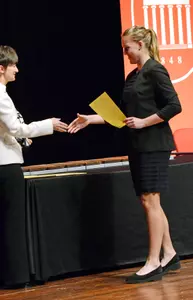 Senior Caroline Rohde-Moe of women's tennis