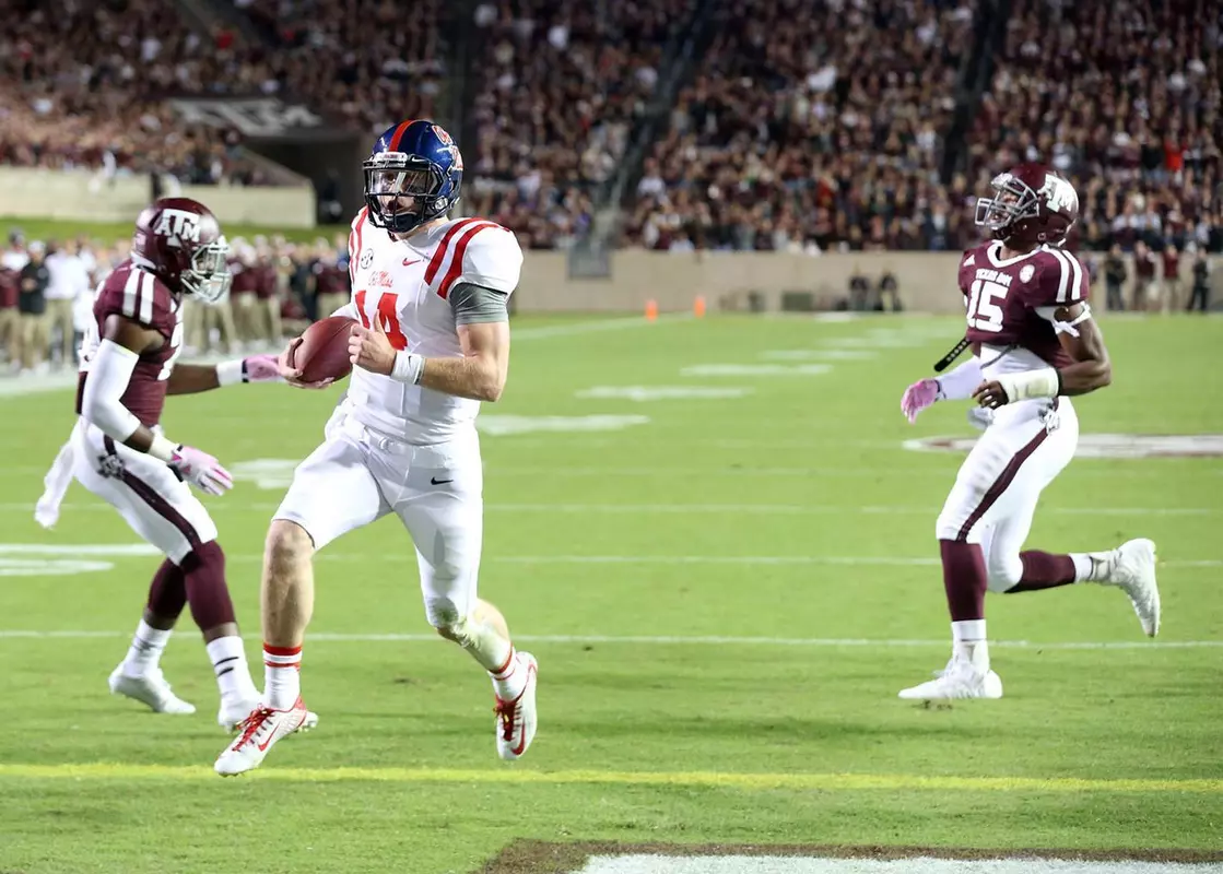 Senior quarterback Bo Wallace ran for two touchdowns and threw for one more Saturday at Texas A&M.