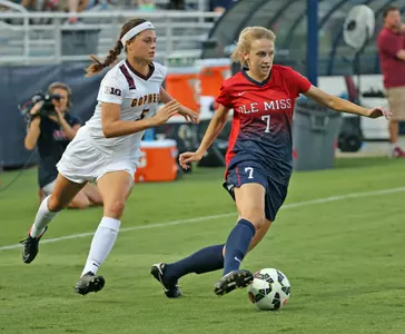 Bethany Bunker scored her first goal of the season to help the Rebels down Vanderbilt.