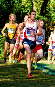 Wesley Gallagher placed third to lead the Rebels at the 2014 SEC Cross Country Championships (photo by David Christy)
