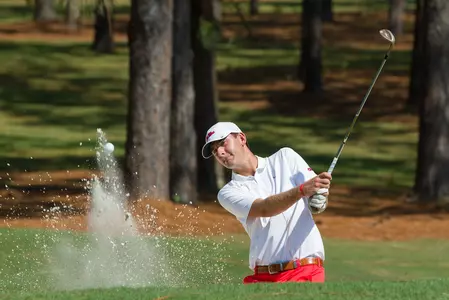 Sophomore Ben Wolcott is tied for 10th place after day one.