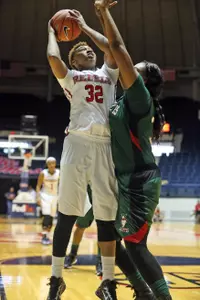 Tia Faleru became the 26th 1,000 point scorer in school history against Mississippi Valley State.