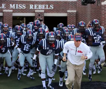 Ole Miss head coach Hugh Freeze (photo by Joshua McCoy)