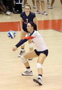 Lexi Thompson led a solid defensive effort against South Carolina with 14 digs.