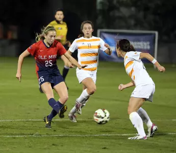 Addie Forbus scored one of her seven goals in 2014 against the Lady Vols.