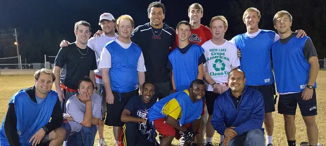 Evan Engram and Ryan Buchanan practiced with Team Ole Miss on Tuesday evening in preparation for the game.