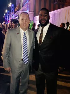 Hugh Freeze and Deterrian Shackelford at the 2014 Home Depot Awards Show