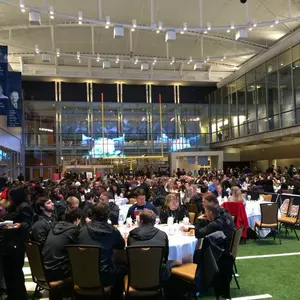 Dinner at the College Football Hall of Fame (photo by Kyle Campbell)