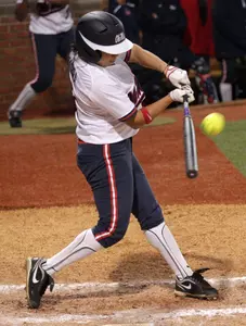 Senior Marina Parra had three hits and two RBI in the Rebels' two games Friday.