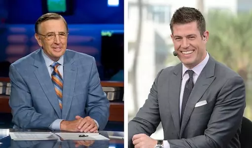 Brent Musburger and Jesse Palmer