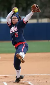 Sophomore Madi Osias threw a complete game with a career-high nine strikeouts in game one vs. UAPB.