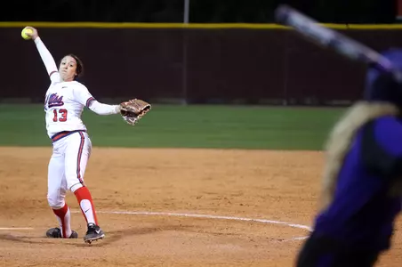 Senior pitcher Carly Hummel struck out 12 batters in the Rebels' 2-0 win at No. 1 Florida on Friday.