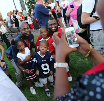 Deterrian Shackelford has been as much a leader in the community as he has been on the gridiron. (photo by Joshua McCoy)