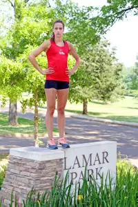 Mary Alex England will run the 10,000m and 5,000m at the SEC Championships this weekend. (photo by Joshua McCoy)