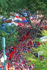 A view of The Grove during the Walk of Champions (photo by Joshua McCoy)