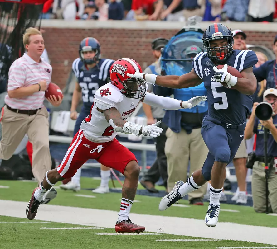I'Tavius Mathers had three rushes for 57 yards and a touchdown vs. Louisiana-Lafayette (photo by Joshua McCoy).