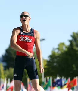 Sam Kendricks at the 2014 NCAA Outdoor Championships in Eugene, Oregon (photo by Joshua McCoy)
