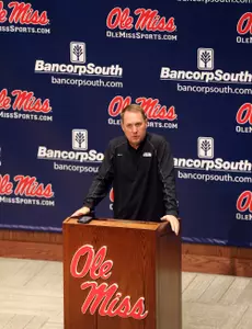 Ole Miss head coach Hugh Freeze (photo by Joshua McCoy)
