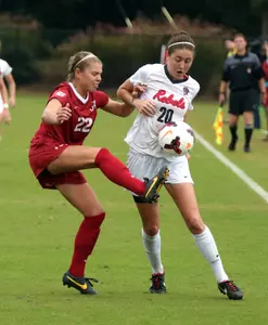 Olivia Harrison turned in a hat trick and the golden goal to give Ole Miss a 3-2 win Friday.