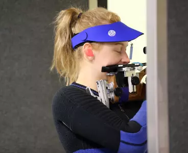 Alison Weisz sets the school record in smallbore.