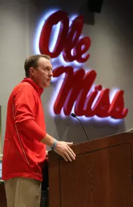 Coach Freeze addresses the media at Monday's press conference