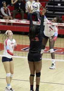 Ty Laporte hit .615 against Georgia in the first meeting with nine kills.