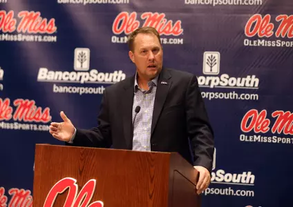 Coach Freeze addresses the media at Monday's press conference