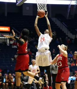 Bretta Hart and the Rebels put their three game win streak on the line against Arkansas - Pine Bluff on Sunday