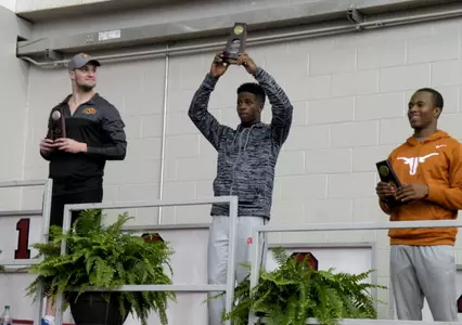 Jalen Miller at the awards podium (photo by Joey Jones)