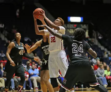 Tia Faleru earned AP First Team All-SEC accolades for the second straight year.
