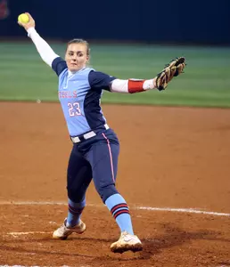 Kayla Landwehrmier worked a season-long 5.0 innings against Mississippi State.