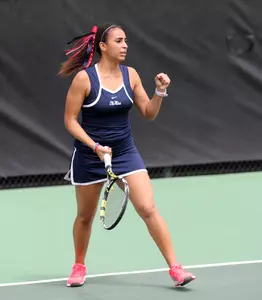 Mai El Kamash picked up a win at No. 3 singles against Miami