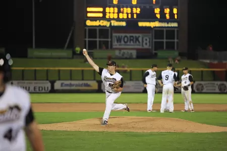 Former Rebel Aaron Greenwood pitching for the Quad Cities River Bandits (Sean Flynn Photography)