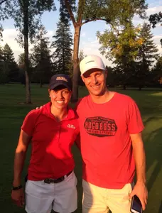 Alison with PGA Tour golfer, Ben Crane at the USGA Women's Amateur in Portland, Oregon.