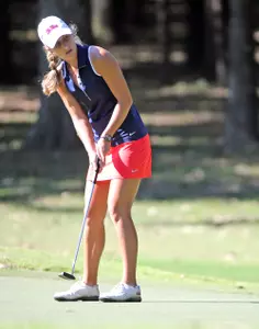 Senior Abby Newton lead her team in round two of the Golfweek  Conference Challenge.